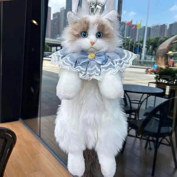 White_Cotton_Stuffed_Animal_Backpack_For_Kids_And_Cat_Lovers