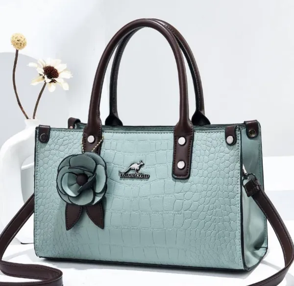 Baby_Blue_Synthetic_Leather_Handbag_For_Women