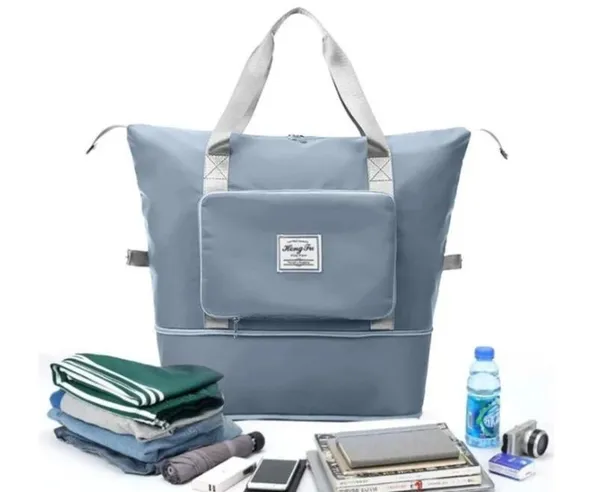 Light_Blue_Water-Resistant_Oxford_Nylon_Travel_Duffel_Bag_For_Unisex