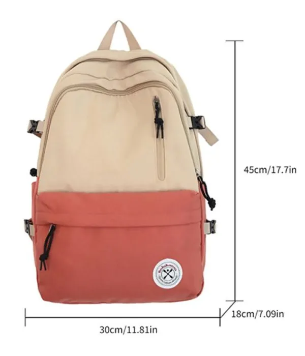 Nude_And_Pink_Canvas_Two-Tone_Canvas_Backpack_With_Color_Block_Design_For_Students