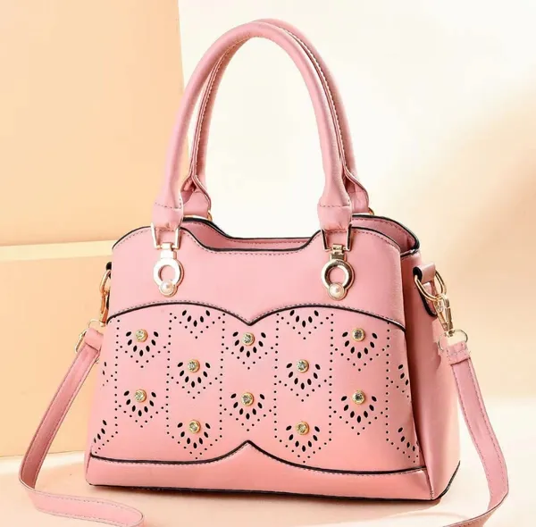 Pink_Synthetic_Handbag_For_Women