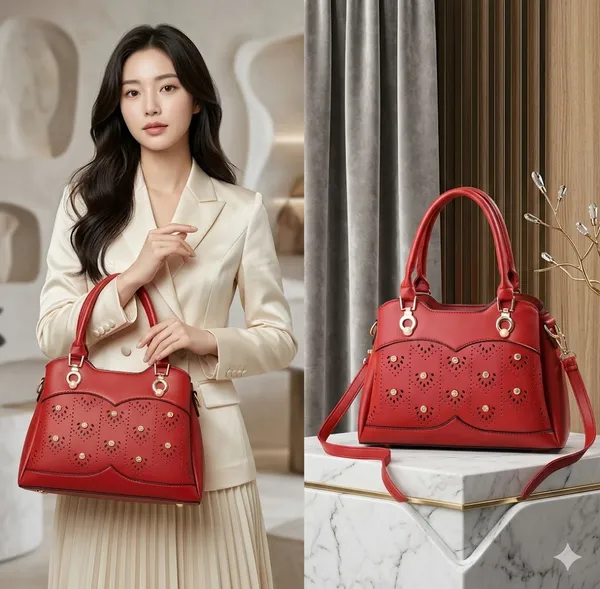 Red_Synthetic_Handbag_For_Women