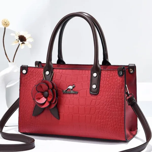 Red_Synthetic_Leather_Handbag_For_Women