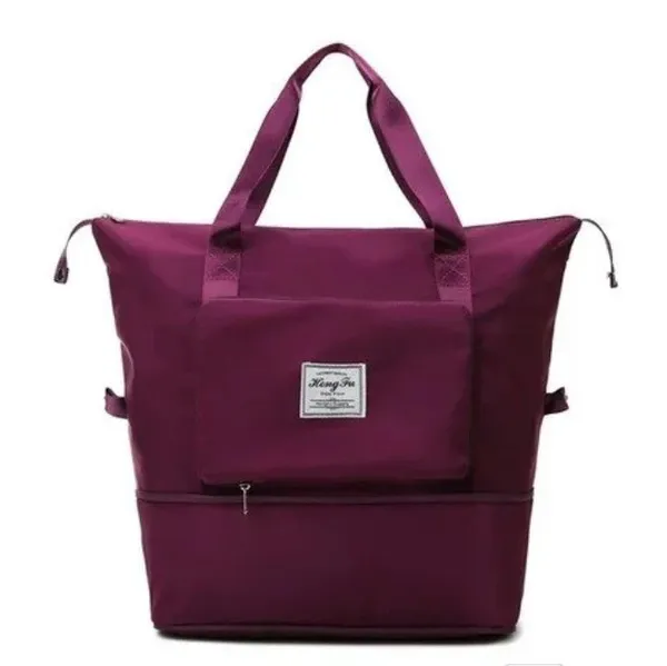 Purple_Water-Resistant_Oxford_Nylon_Tote_Bag_For_Travel