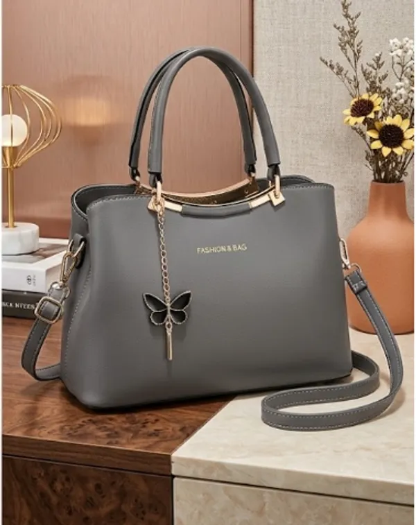 Grey_Pu_Leather_Handbag_For_Women