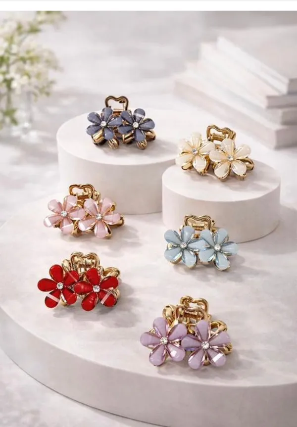 Floral_Hair_Claw_Clips_Set_-_Pack_Of_6_Colorful_Flower_Hair_Accessories