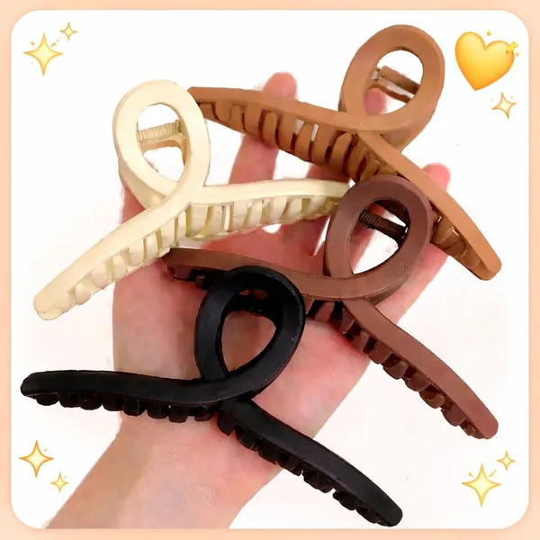 Elegant_Banana_Hair_Clip_Set_-_Pack_Of_4_Assorted_Colors