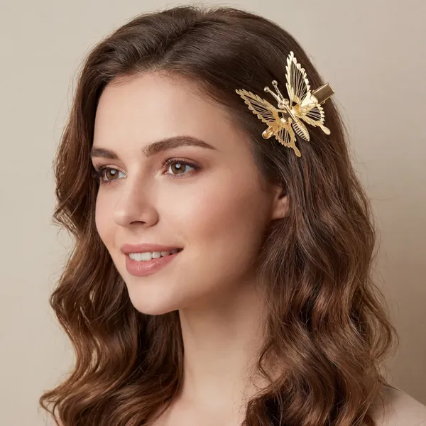 Golden_&_Silver_Butterfly_Hair_Clip_Set