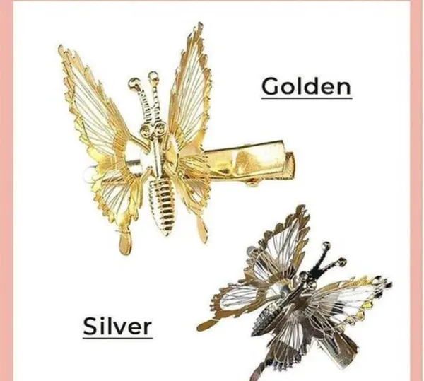 Golden_&_Silver_Butterfly_Hair_Clip_Set