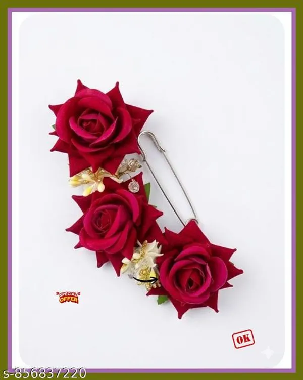 Premium_Artificial_Red_Rose_Decorative_Safety_Pin_Brooch_For_Women
