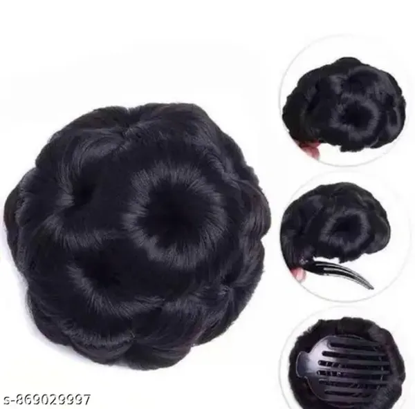 Black_Hair_Bun_Juda_For_Women_And_Girls_In_Clutcher_Design_With_New_Model