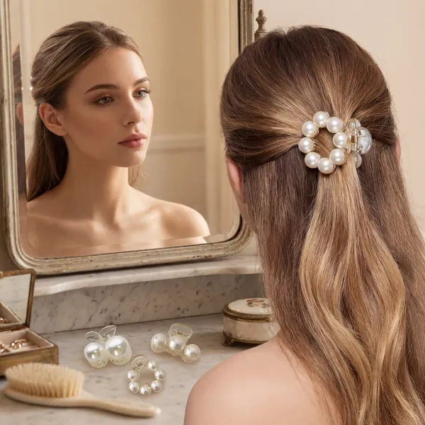 1_Pcs_Faux_Pearl_Hair_Claw_Back_Head_Ponytail_Clip_Shark_Claw_Side_Clip_Hair_Accessories