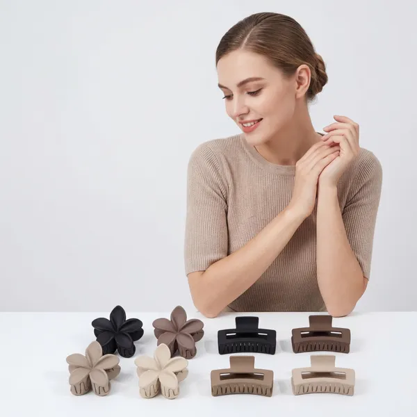 8-Piece_Flower_&_Rectangular_Hair_Claw_Clip_Set_(Black,_Brown,_Beige_Tones)