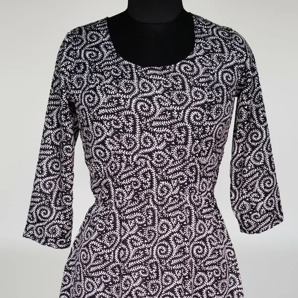 SRB_Corporation_Women_A-line_Grey,_Black_Maxi/Full_Length_Dress