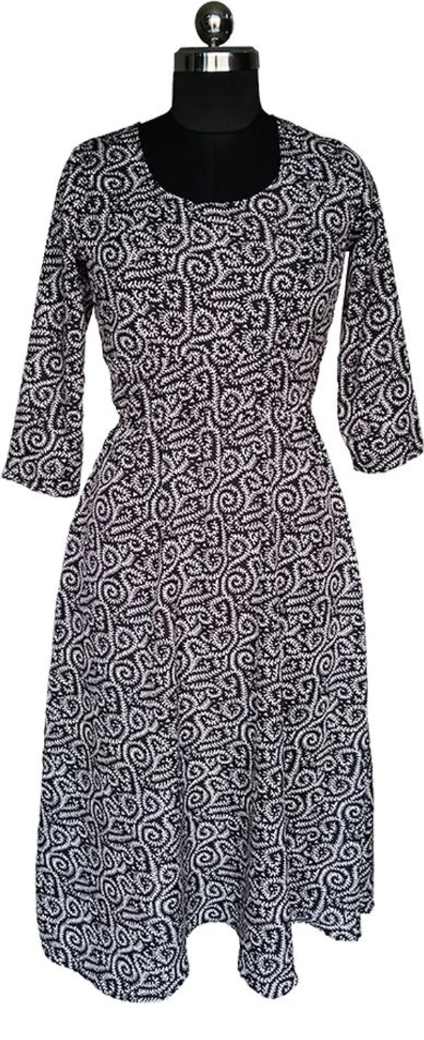 SRB_Corporation_Women_A-line_Grey,_Black_Maxi/Full_Length_Dress