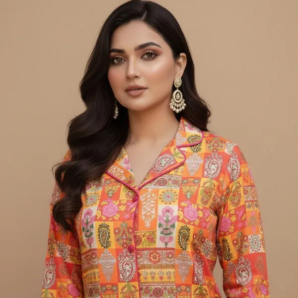 SRB_Women_Printed,_Floral_Print,_Ethnic_Motifs_Multicolor_Shirt_&_Pyjama_set