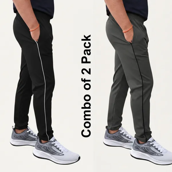 SRB_Corporation_Solid_Men_Black,_Grey_Track_Pants