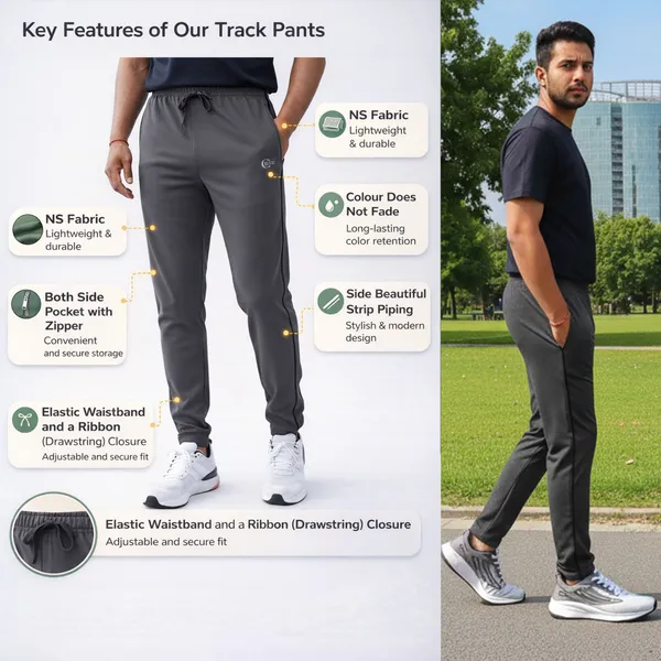SRB_Corporation_Solid_Men_Black,_Grey_Track_Pants