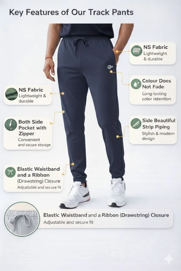 SRB_Corporation_Solid_Men_Dark_Blue,_Grey_Track_Pants