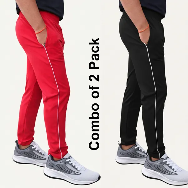 SRB_Corporation_Solid,_Striped_Men_Red,_Black_Track_Pants