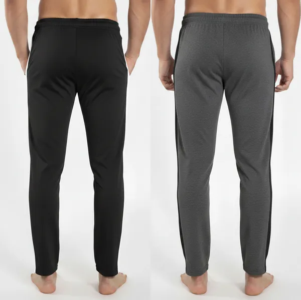 SRB_Corporation_Striped_Men_Black,_Grey_Track_Pants