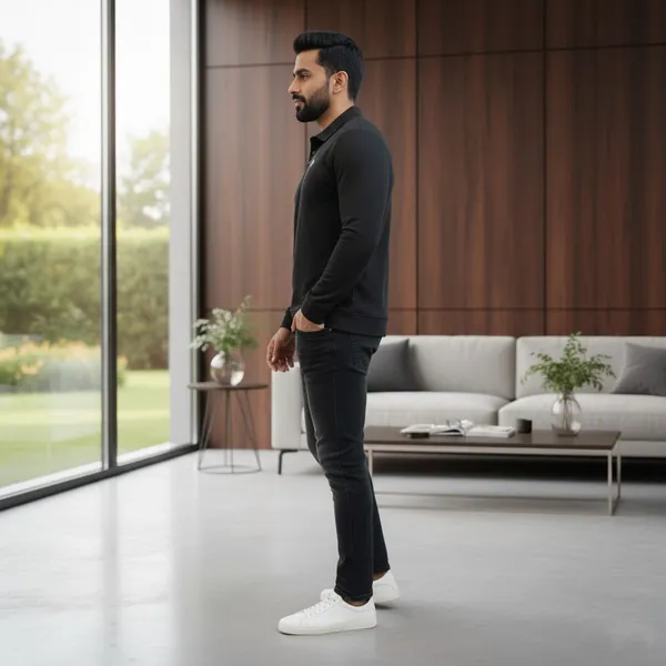 SRB_Corporation_Solid_Men_Polo_Neck_Black_T-Shirt