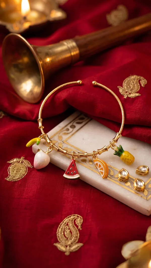 TGO_Premium_Gold_Plated_Fruit_Charm_Bracelet_For_Women
