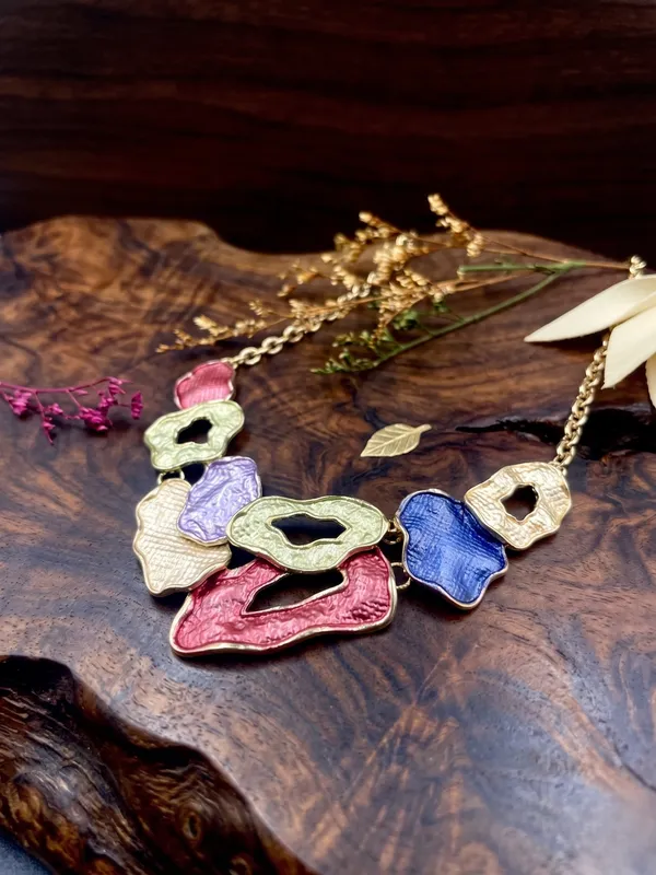 TGO_Abstract_Multicolor_Statement_Necklace