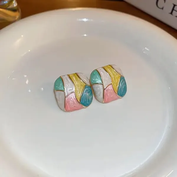 TGO_Color_Block_Enamel_Stud_Earrings