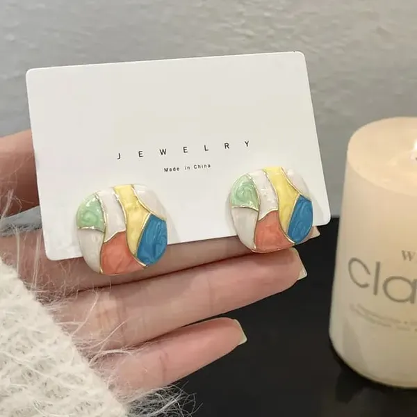 TGO_Color_Block_Enamel_Stud_Earrings