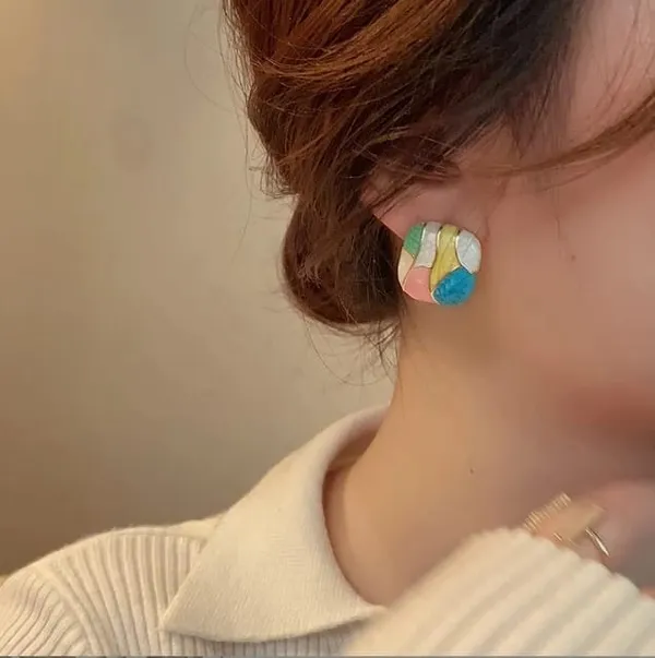 TGO_Color_Block_Enamel_Stud_Earrings