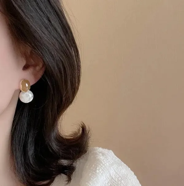 TGO_Golden_Amber_And_Marble_Drop_Earrings