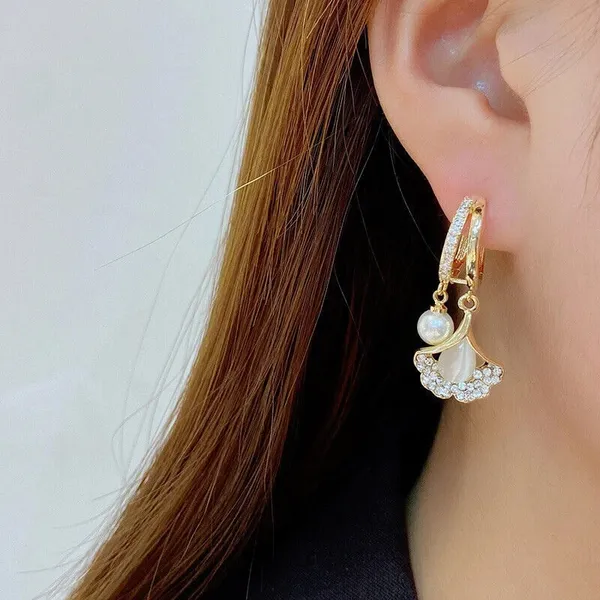 TGO_Vintage_Ginkgo_Leaf_Drop_Earrings