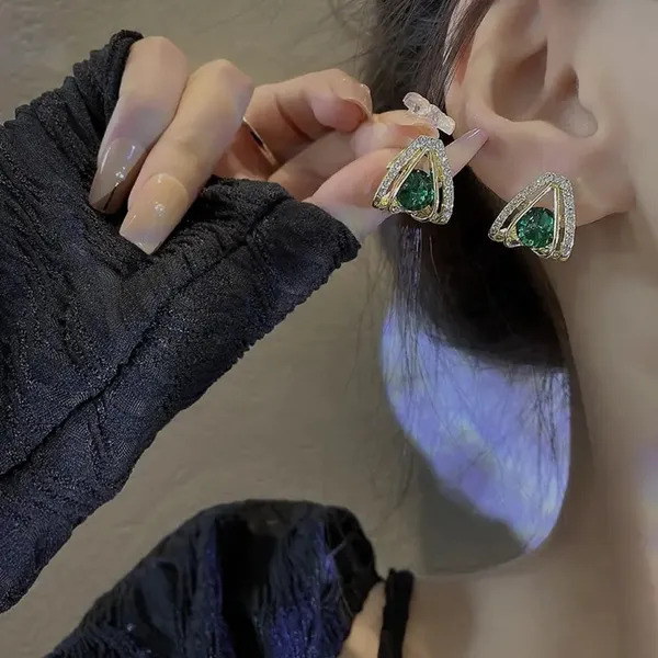 TGO_Royal_Emerald_Geometric_Stud_Earrings