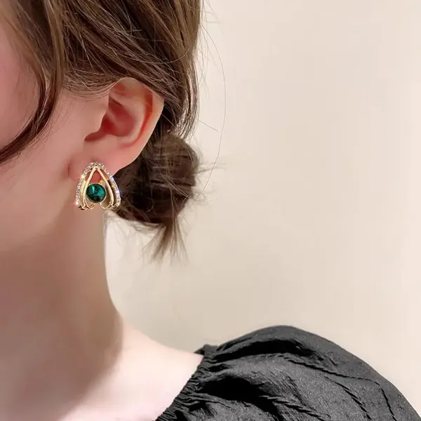 TGO_Royal_Emerald_Geometric_Stud_Earrings