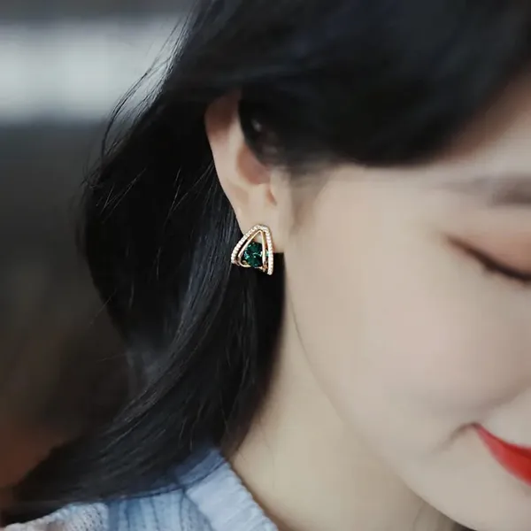 TGO_Royal_Emerald_Geometric_Stud_Earrings