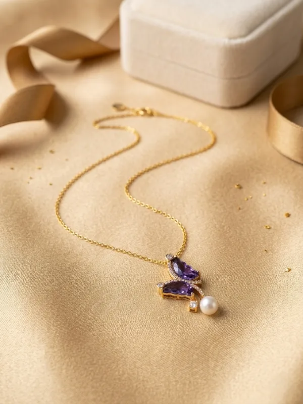 TGO_Elegant_Butterfly_Pearl_Pendant_Necklace