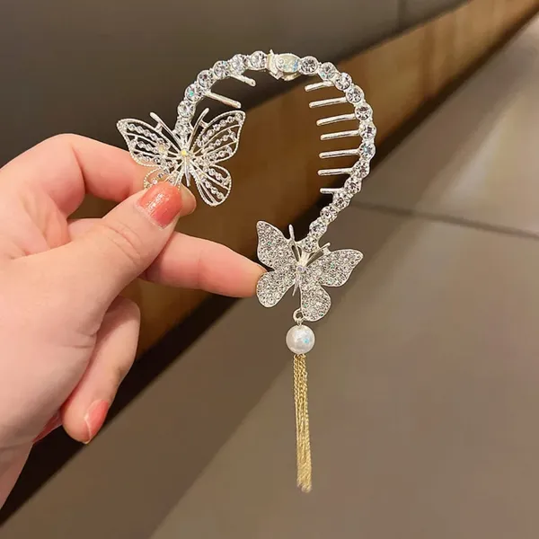 TGO_Dazzling_Silver_Butterfly_Birdcage_Bun_Holder