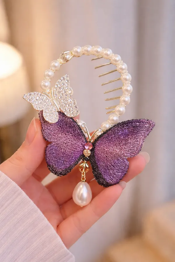 TGO_Luxury_Embroidered_Purple_Butterfly_Bun_Holder