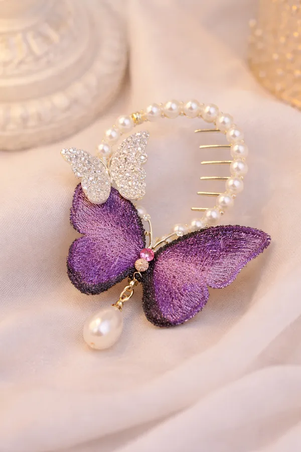 TGO_Luxury_Embroidered_Purple_Butterfly_Bun_Holder