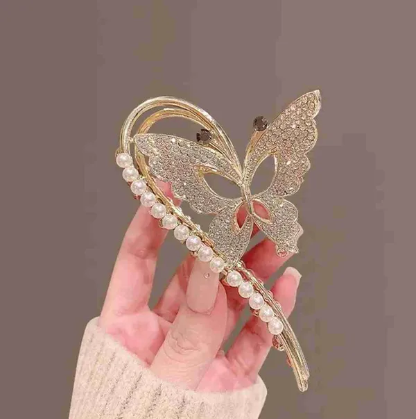 TGO_Luxury_Rhinestone_Butterfly_And_Pearl_Vertical_Hair_Clip