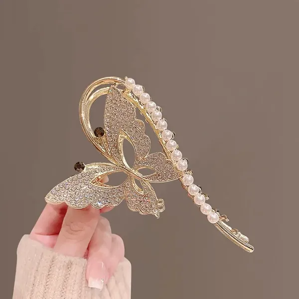 TGO_Luxury_Rhinestone_Butterfly_And_Pearl_Vertical_Hair_Clip