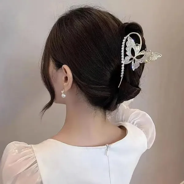 TGO_Luxury_Rhinestone_Butterfly_And_Pearl_Vertical_Hair_Clip