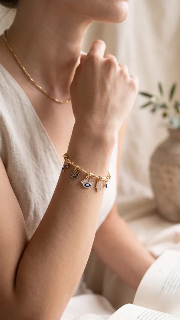 TGO_Gold_Plated_Evil_Eye_Charm_Bracelet_For_Women