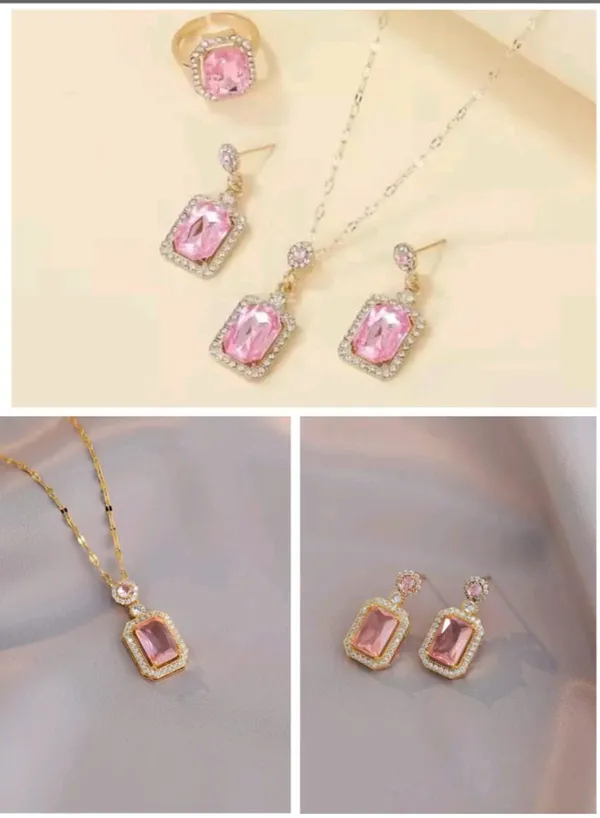 TGO_Romantic_Blush_Pink_&_Gold_Halo_Jewelry_Set