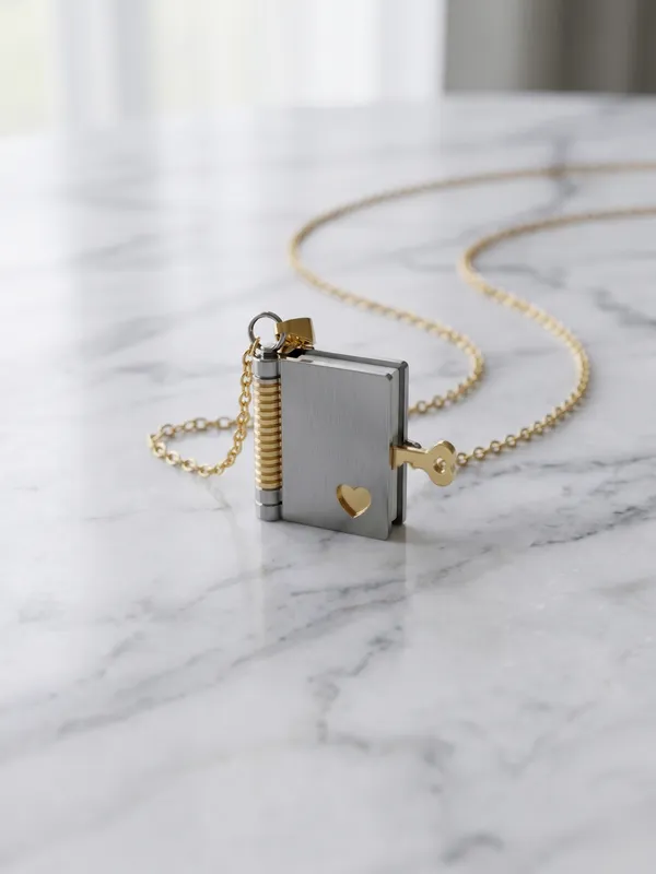 TGO_Stylish_Love_Diary_Pendant_Necklace_with_Key_Charm