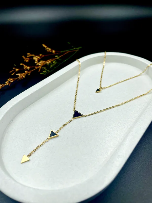 TGO_Modern_Geometric_Triangle_Y-Lariat_&_Choker_Set