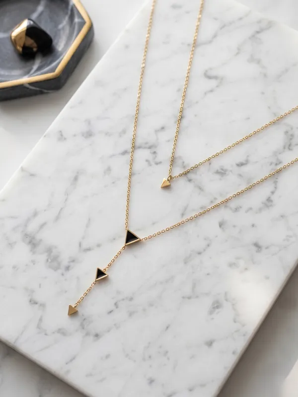 TGO_Modern_Geometric_Triangle_Y-Lariat_&_Choker_Set