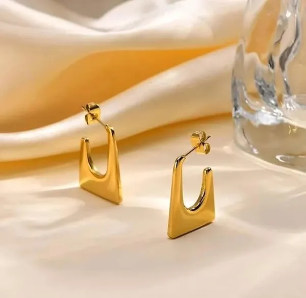 TGO_Architectural_Tapered_"U"_Hoop_Earrings