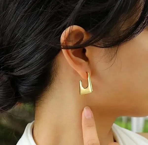 TGO_Architectural_Tapered_"U"_Hoop_Earrings